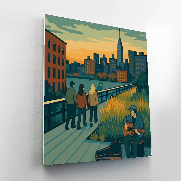 Glass Garden Overpass In New York Paint by numbers kits