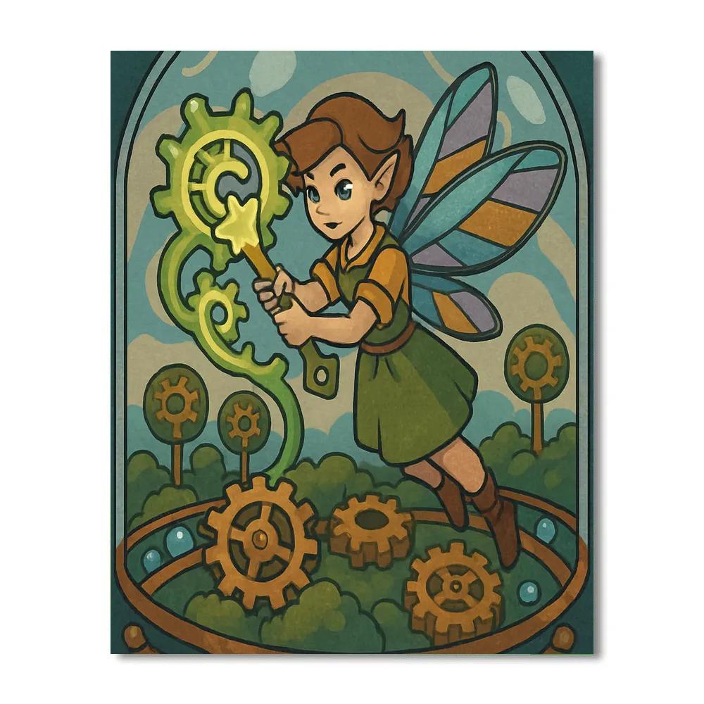 Clockwork Conservatory Fairy DIY paint by numbers