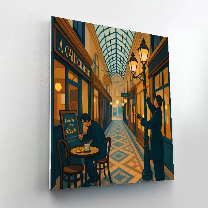 Paris Lanterns Of The Covered Passage paint by numbers