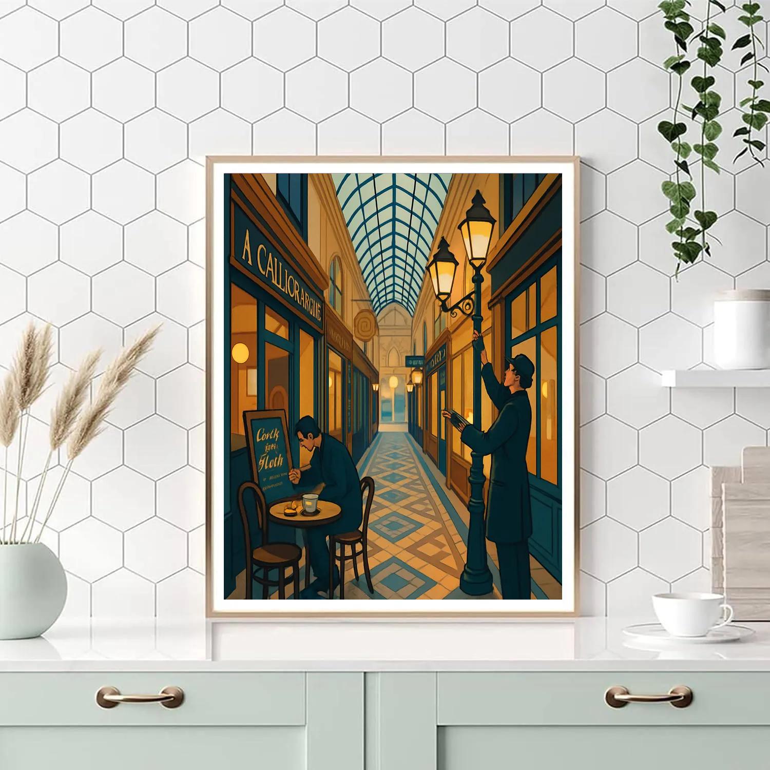 Paris Lanterns Of The Covered Passage paint by numbers