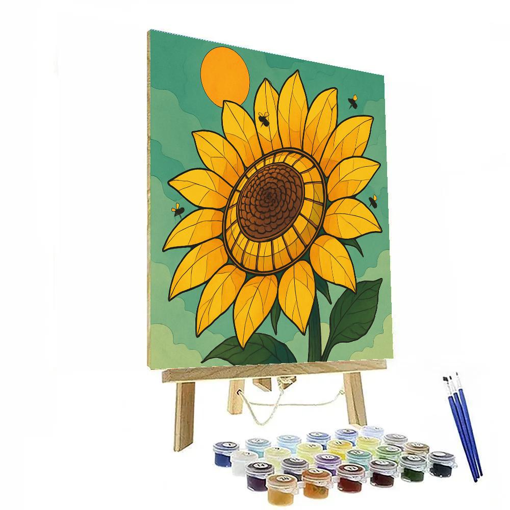 Clockwork Sunflower Conservatory Paint by numbers art