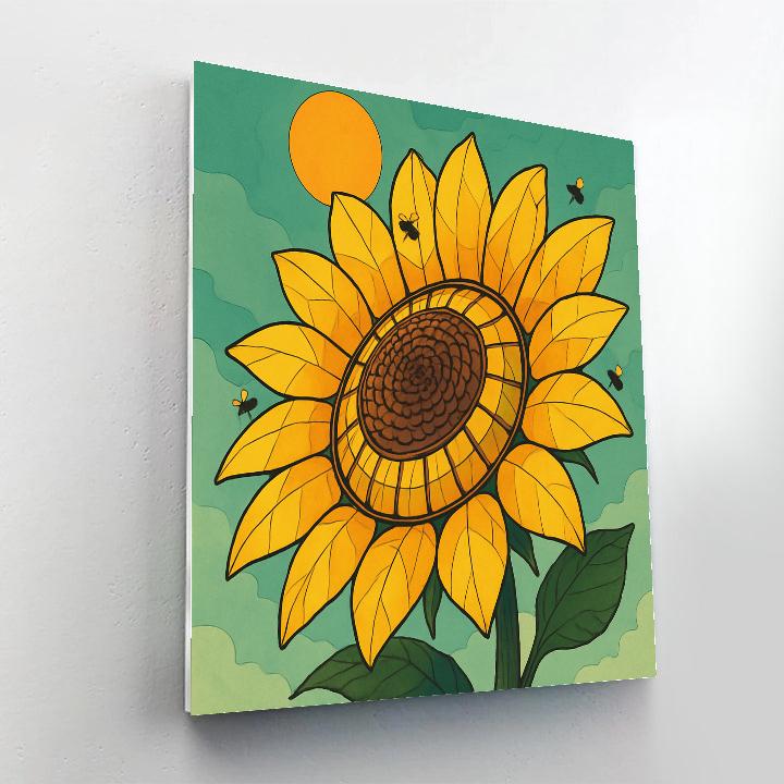 Clockwork Sunflower Conservatory Paint by numbers art