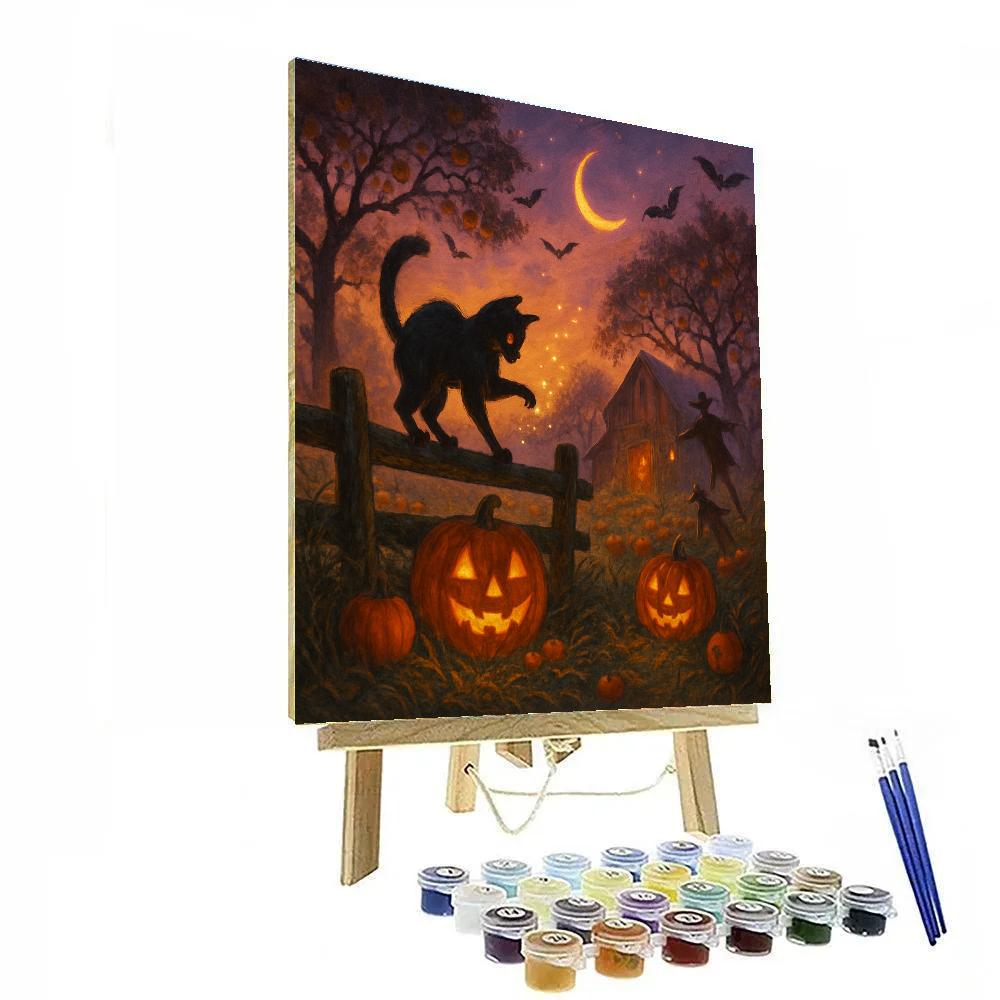 The Orchard Where Pumpkins Learn To Glow Painting by numbers kit