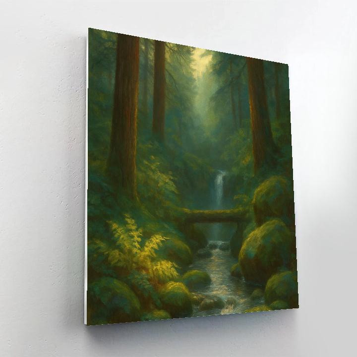 Lantern Sun Through The Cedar Ravine Paint by numbers art