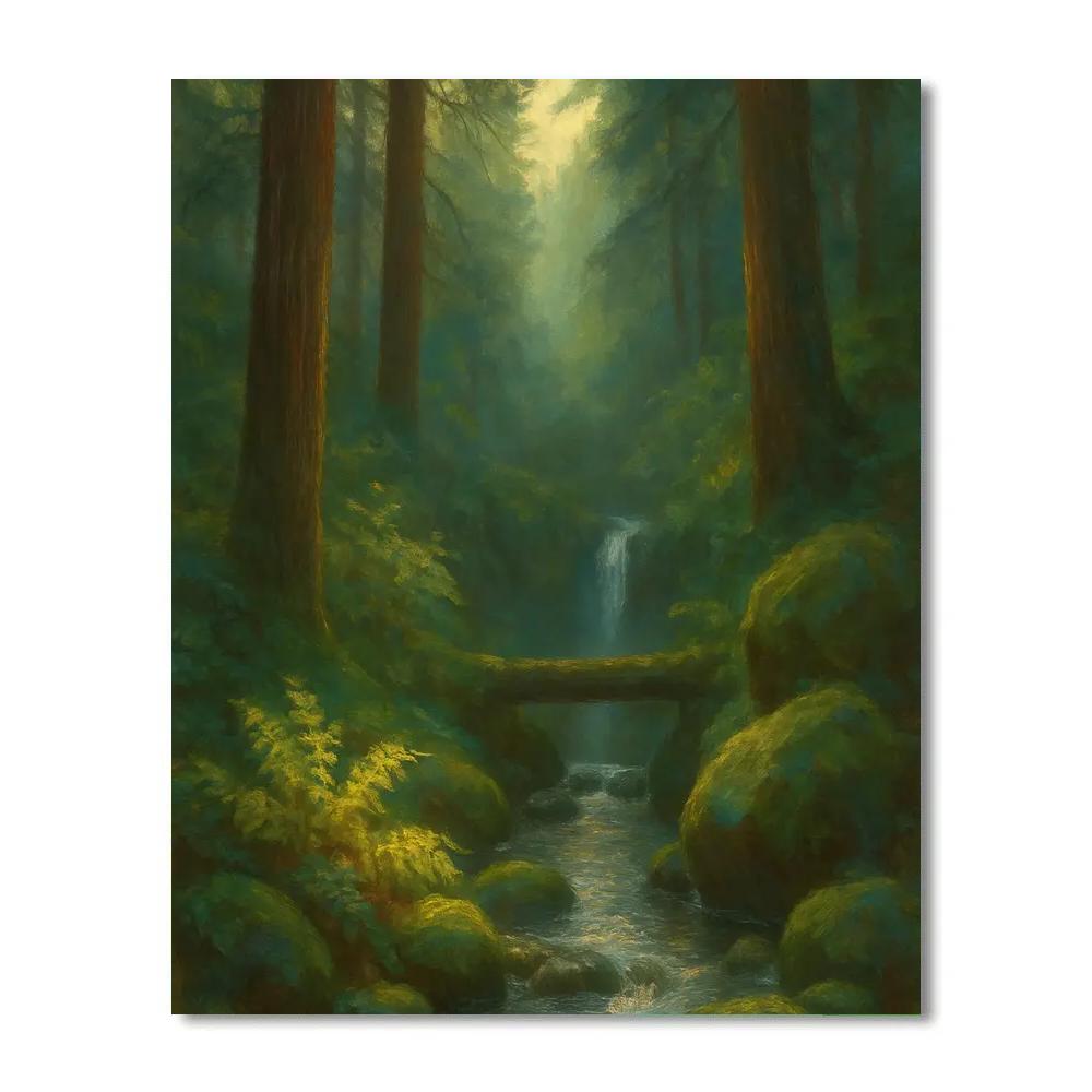 Lantern Sun Through The Cedar Ravine Paint by numbers art