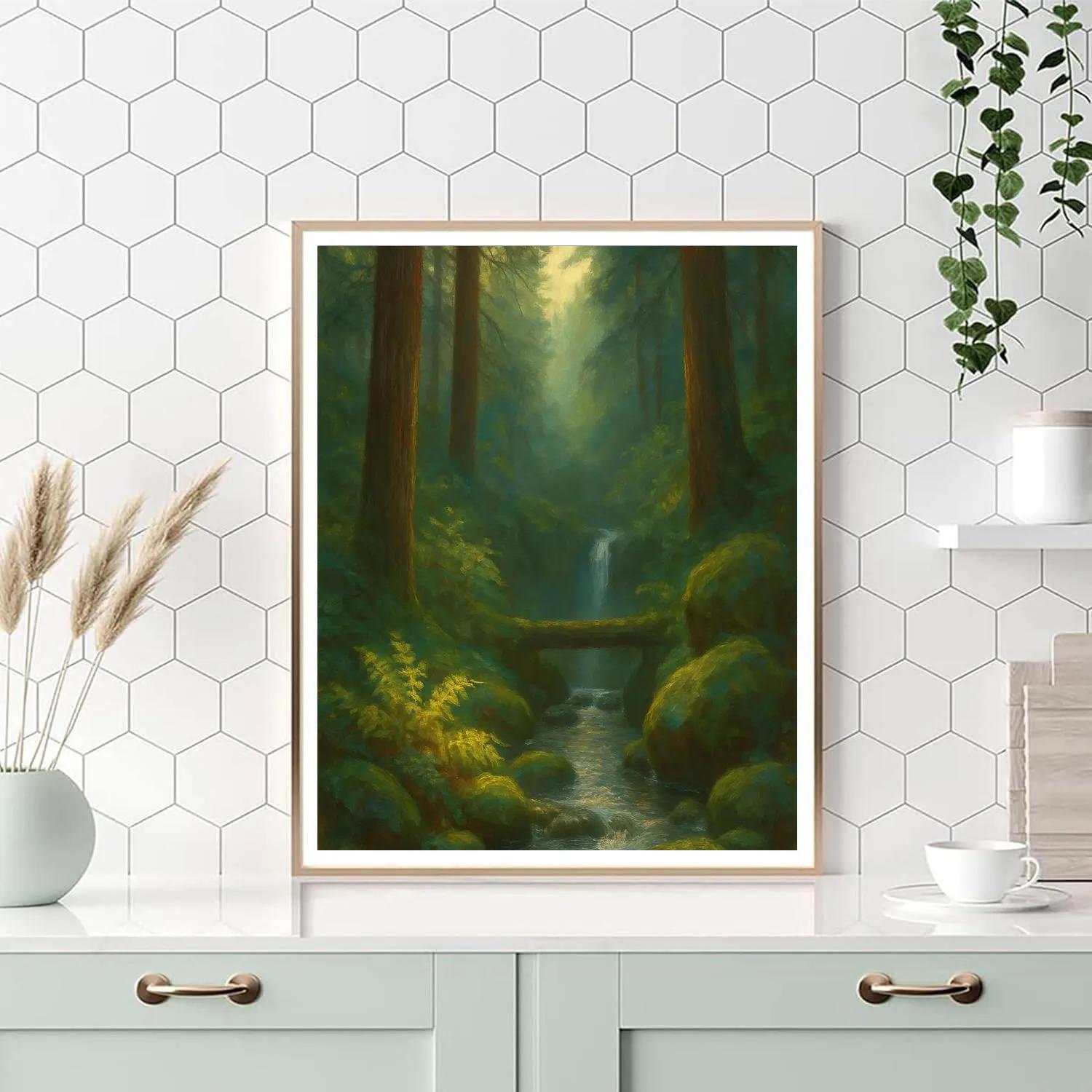 Lantern Sun Through The Cedar Ravine Paint by numbers art