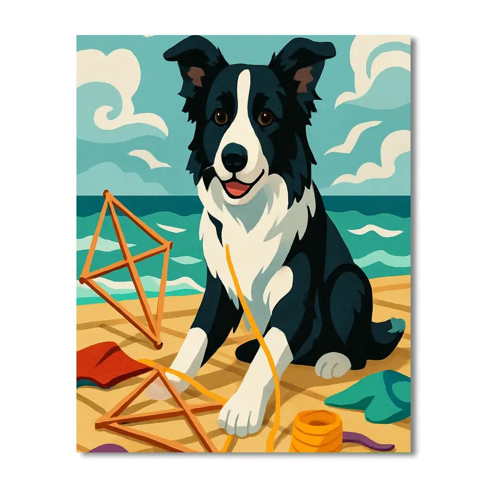 Kite Workshop With Dog Companion painting number kit