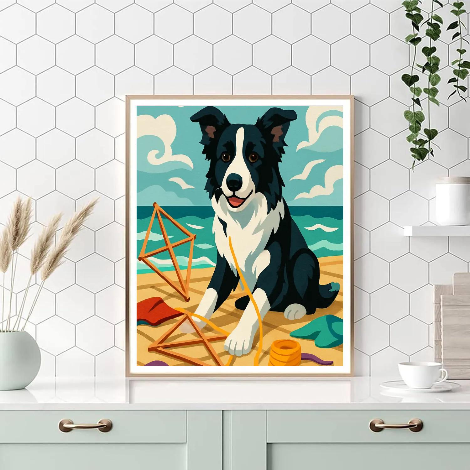 Kite Workshop With Dog Companion painting number kit