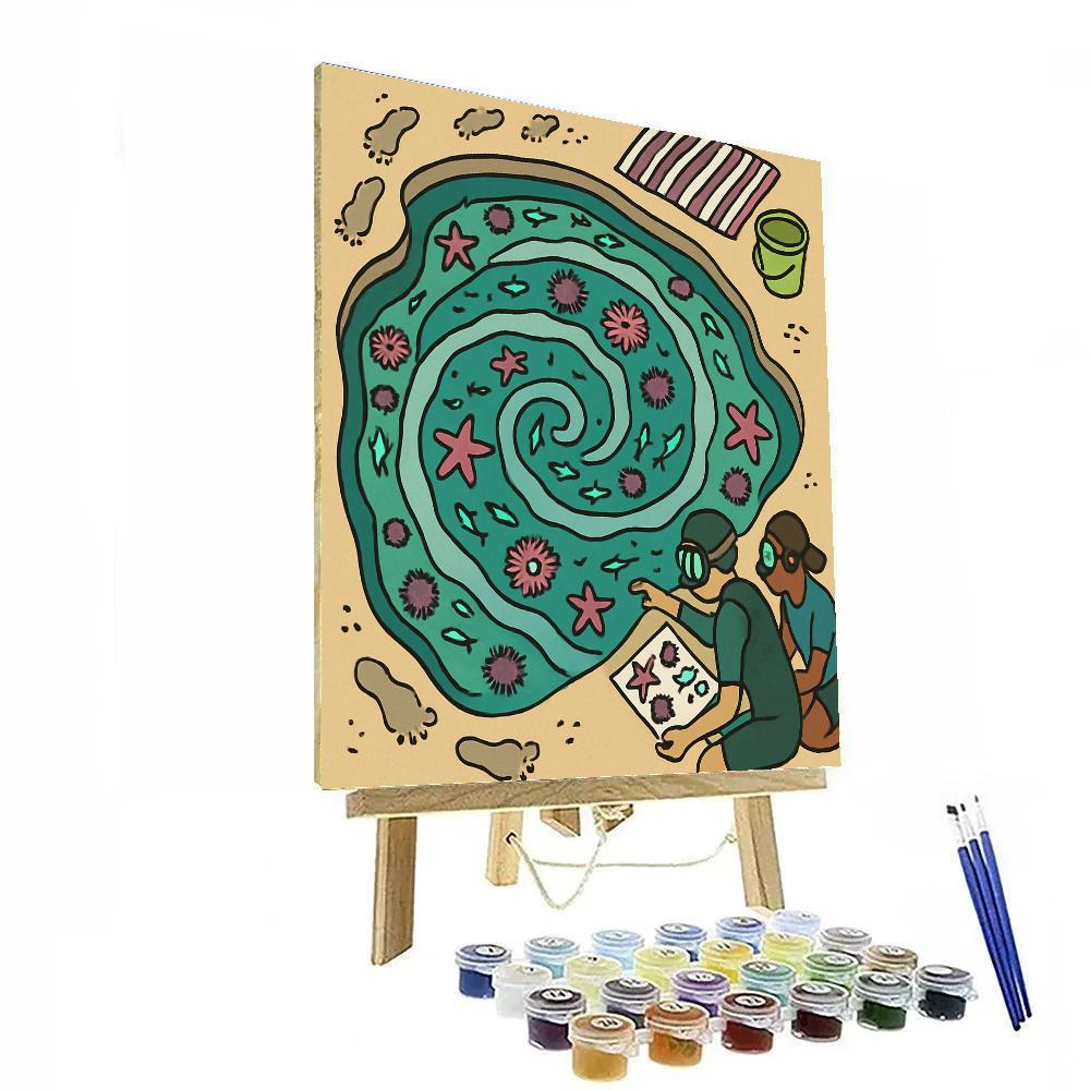 Tide Pool Mosaic At The Beach Paint by numbers art