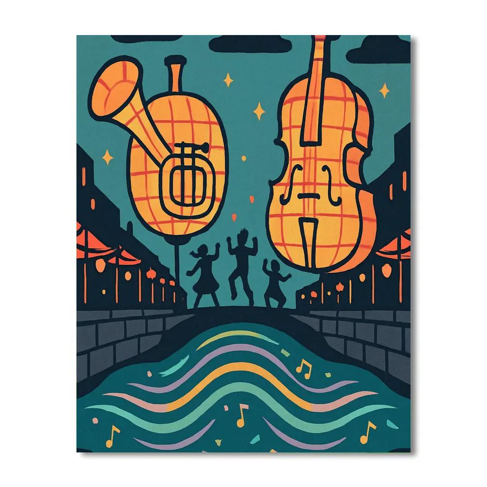 Carnival Of Lanterns With Music painting number kit
