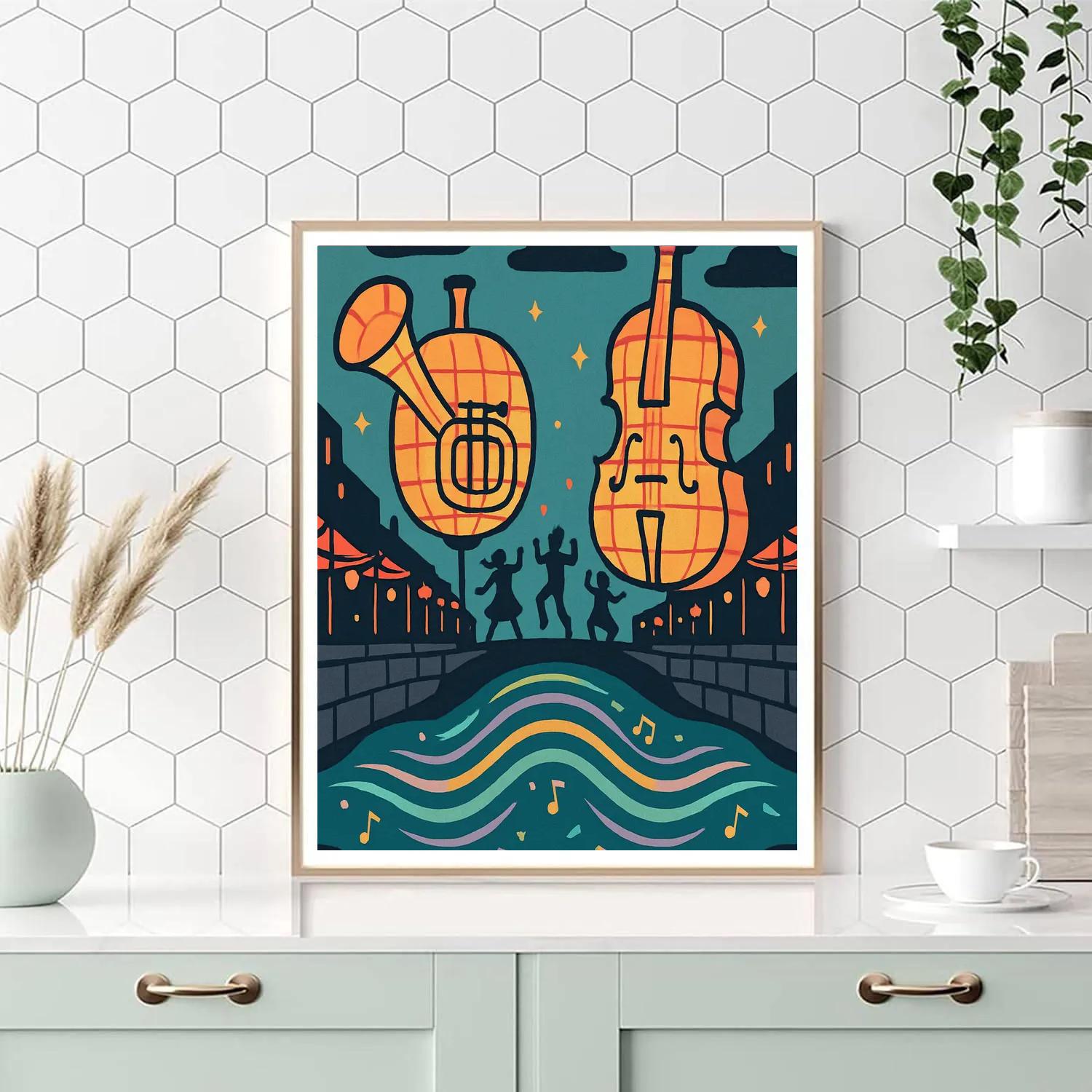 Carnival Of Lanterns With Music painting number kit