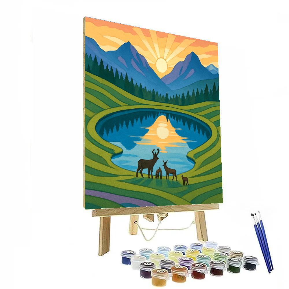 Meadow With Landscape Echo Ridges paint by color