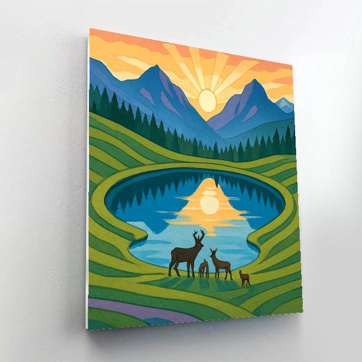 Meadow With Landscape Echo Ridges paint by color