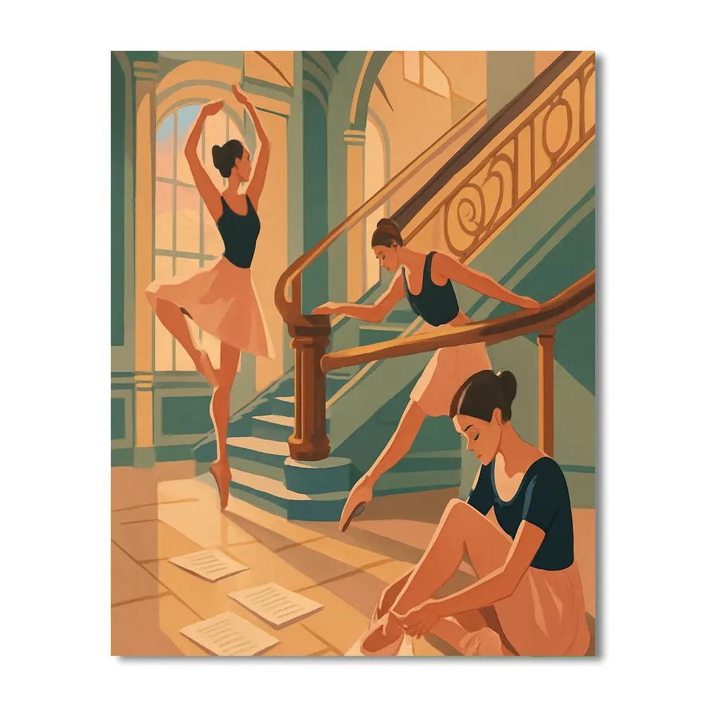 Grand Foyer With Ballet Rehearsal paint by numbers