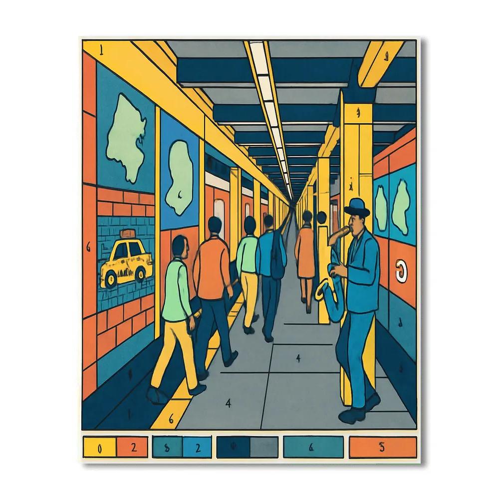 New York Dream Cartography paint by number