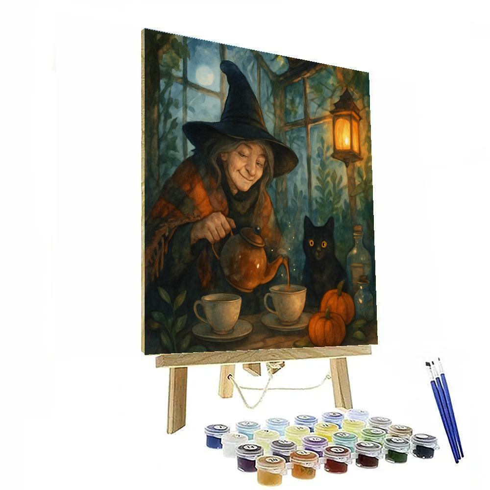 Midnight Tea At The Witchs Greenhouse Number painting