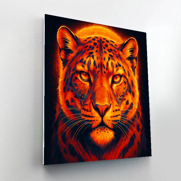 Solarflare Snow Leopard paint by numbers