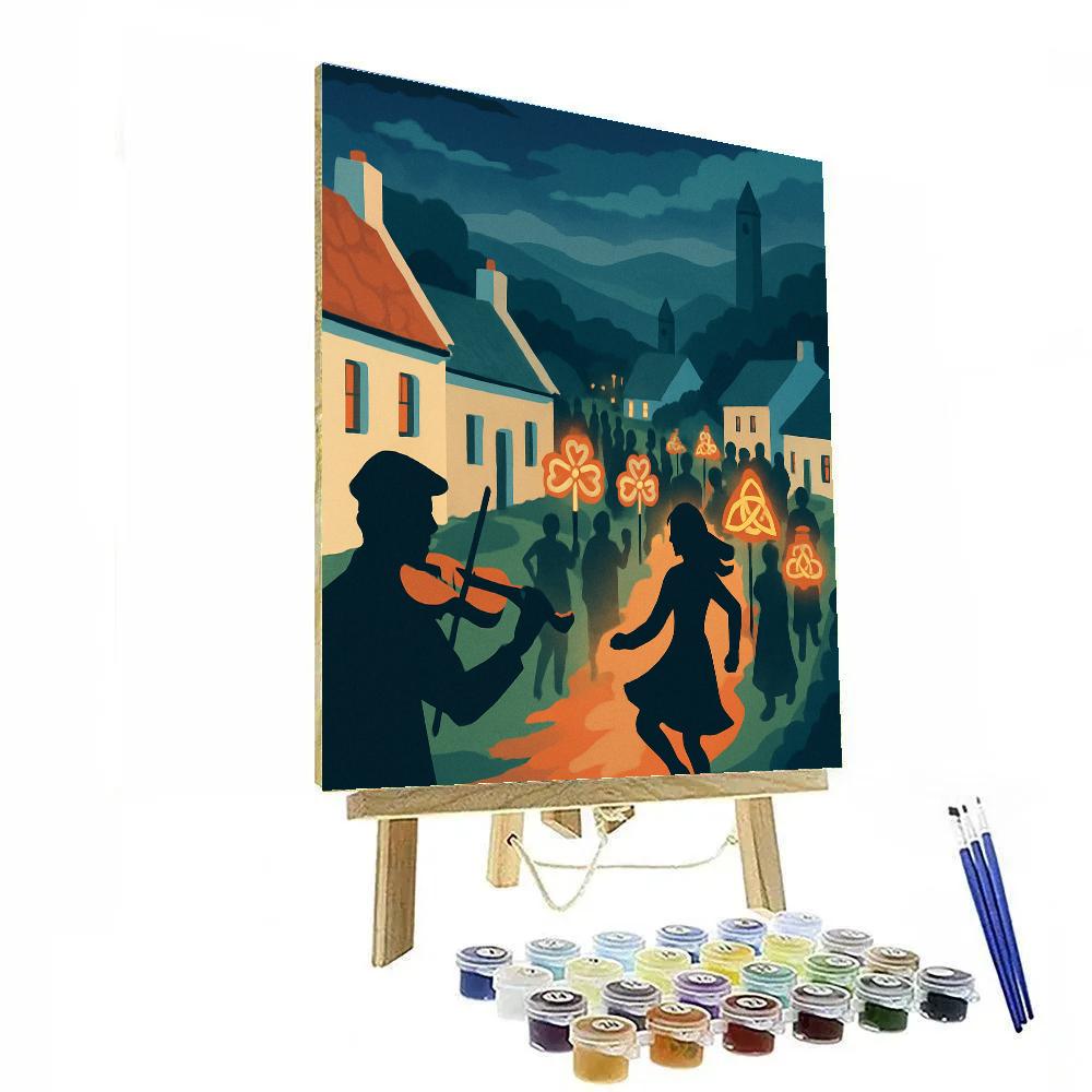 Lanternlit Ireland Folklore Parade painting number kit
