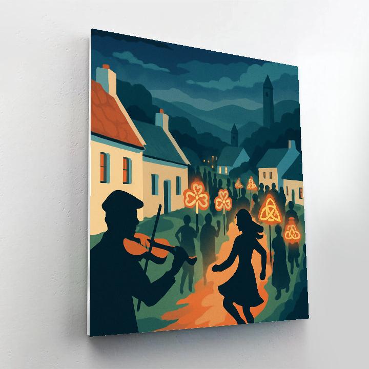Lanternlit Ireland Folklore Parade painting number kit