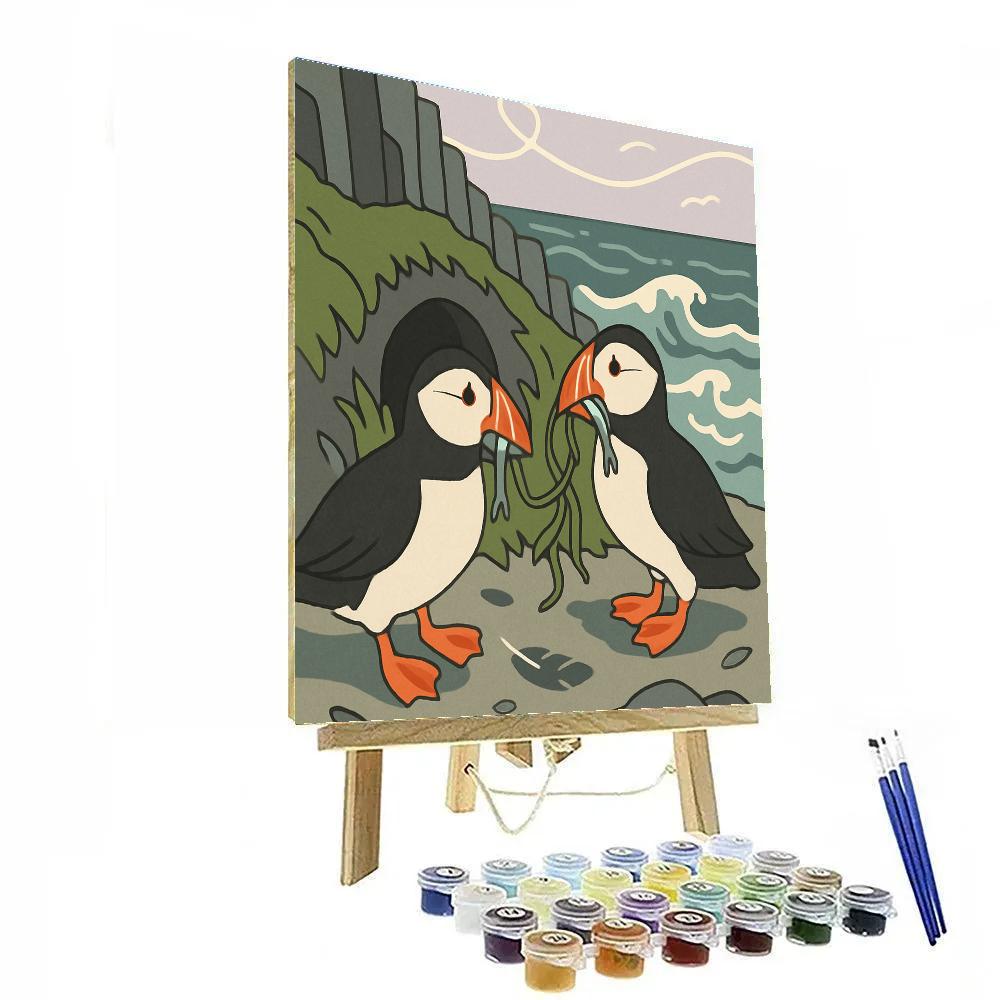 Tidal Nest Architects With Birds Painting by numbers kit