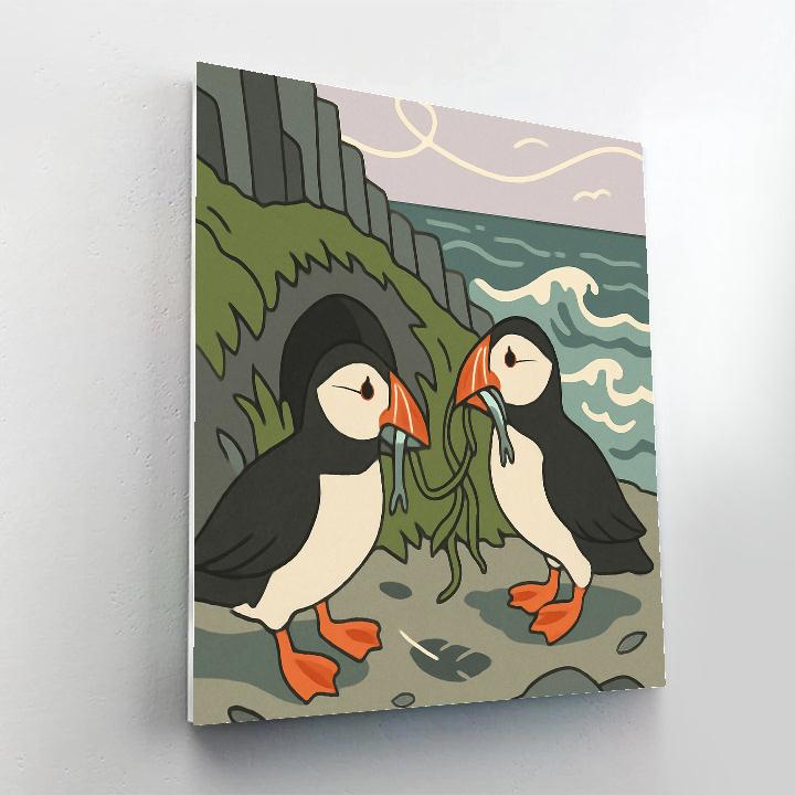 Tidal Nest Architects With Birds Painting by numbers kit