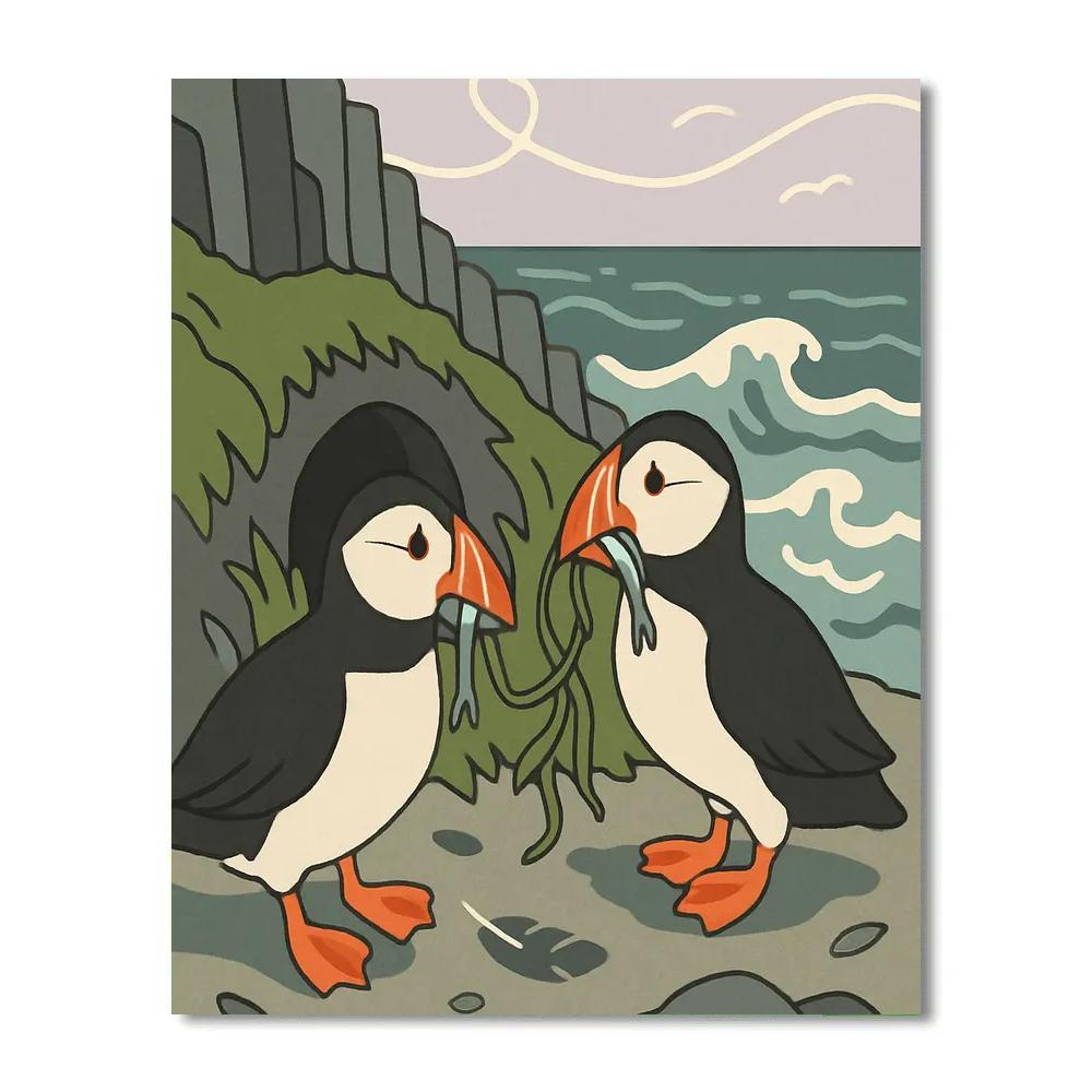 Tidal Nest Architects With Birds Painting by numbers kit