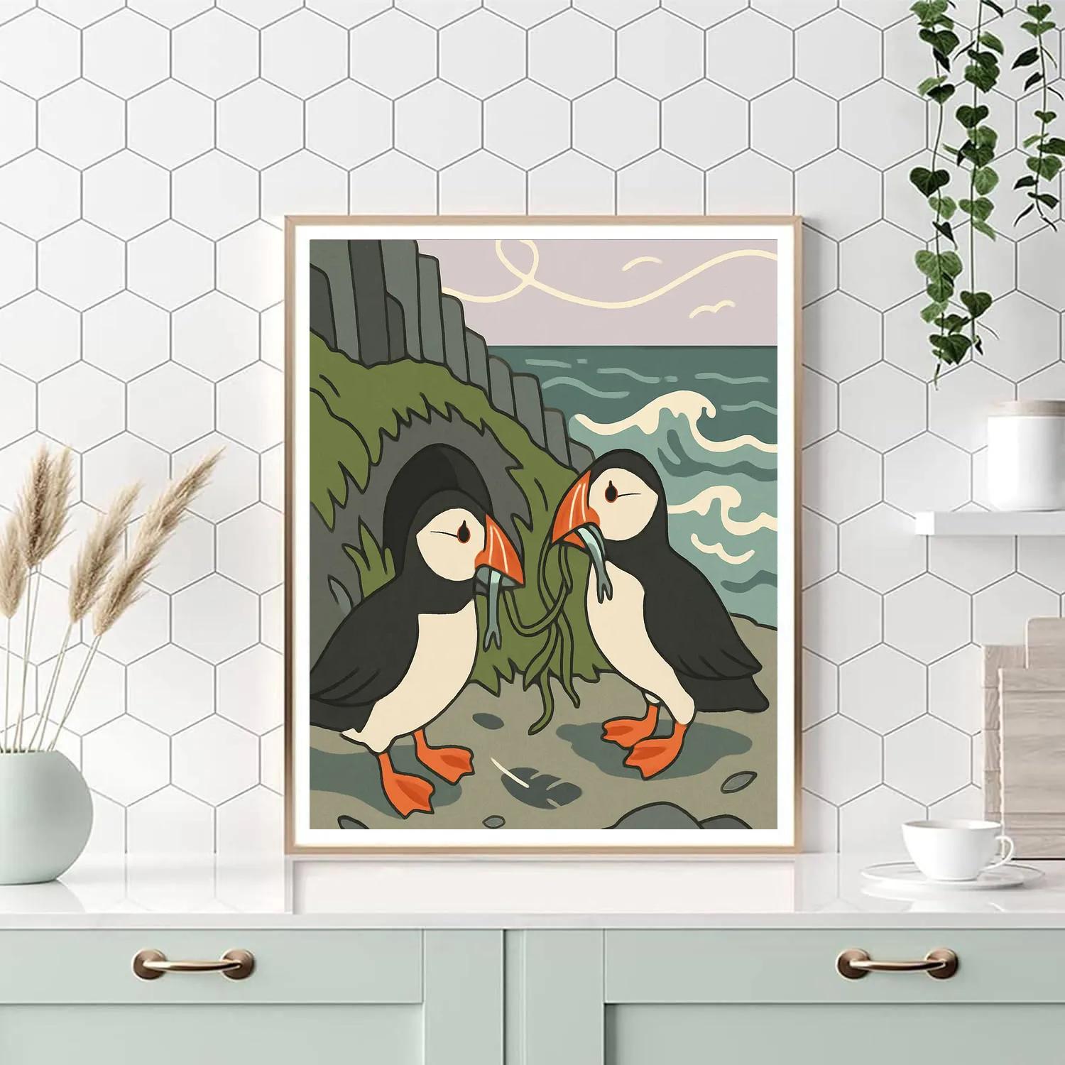 Tidal Nest Architects With Birds Painting by numbers kit