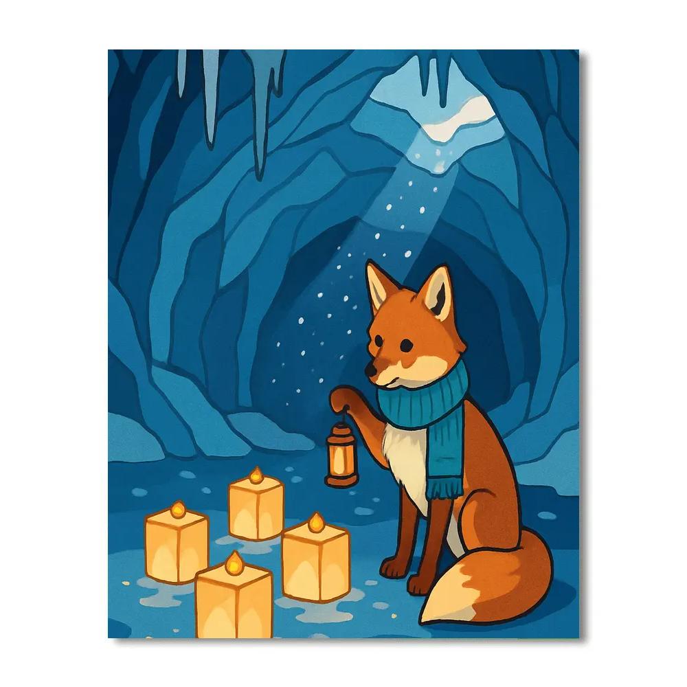 Lantern Workshop Under The Winter Glacier Paint by numbers kits