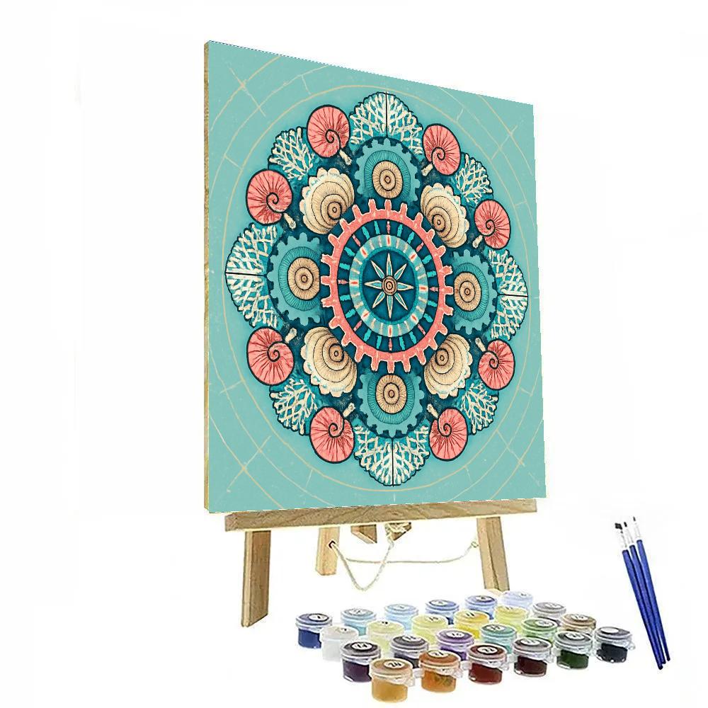 Clockwork Coral Mandala Atlas painting number kit