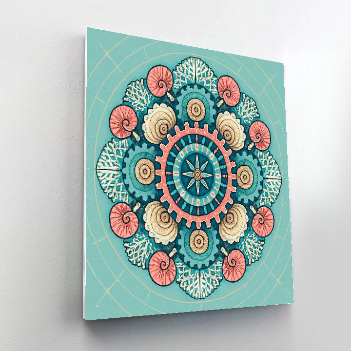 Clockwork Coral Mandala Atlas painting number kit