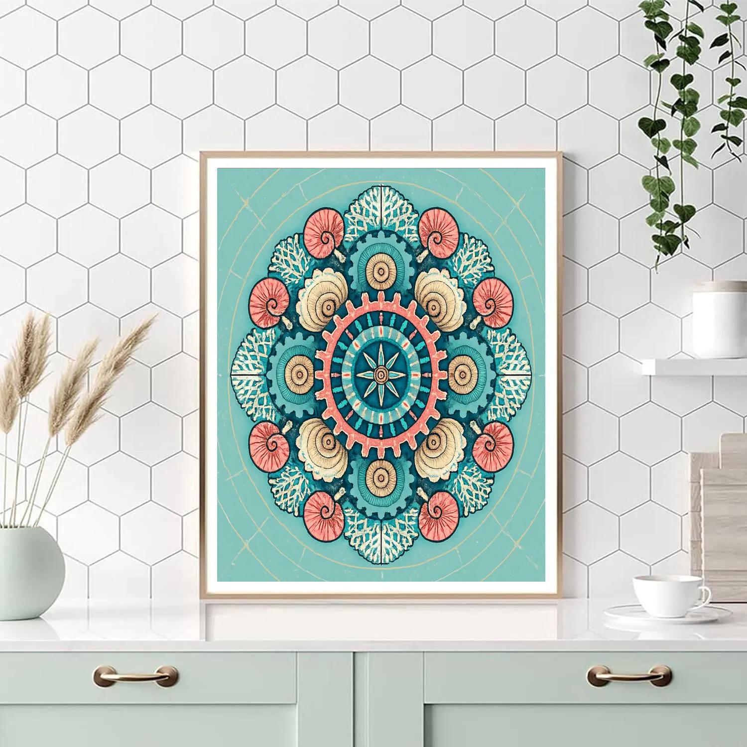 Clockwork Coral Mandala Atlas painting number kit