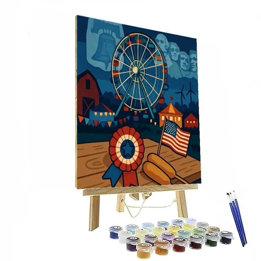 Hologram County Fair USA Nightscape Painting by numbers kit