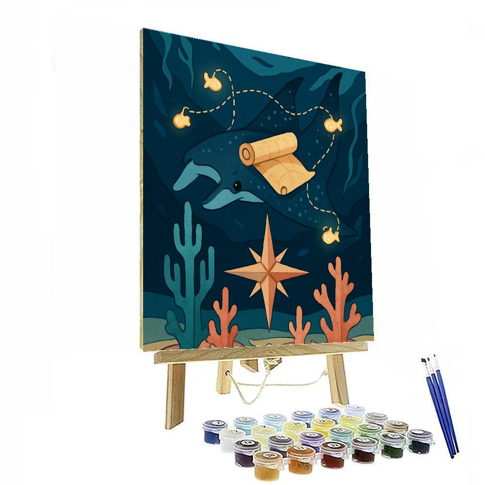 Cartographer Of Dreams In The Ocean painting number kit