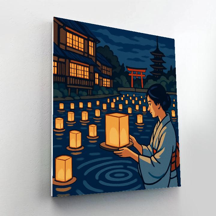 Japan Paper Lantern Regatta paint by numbers