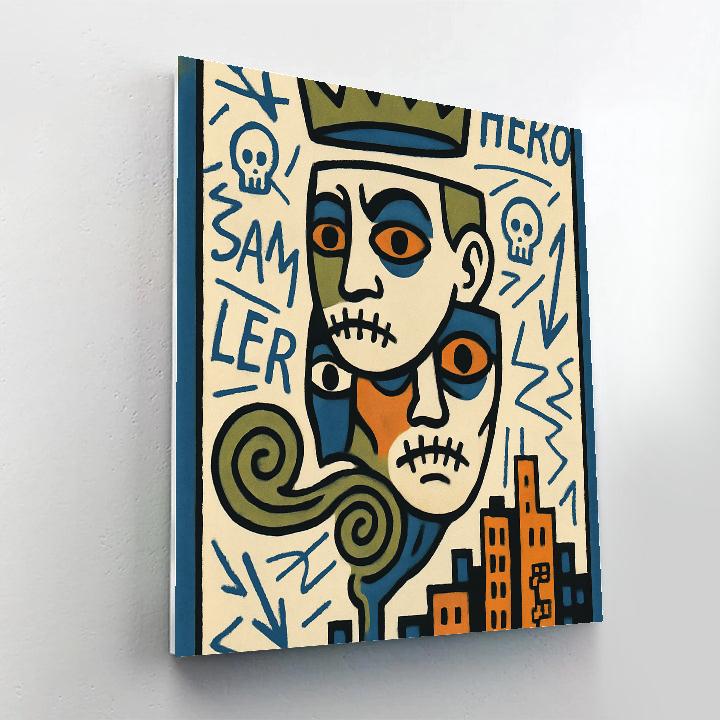 Basquiat-Crowned Street Oracle paint by color