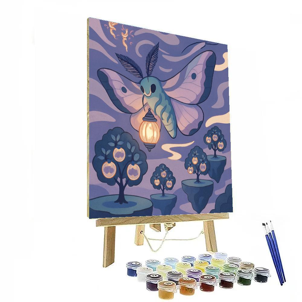 Floating Orchard With Fantasy Lanterns paint by numbers