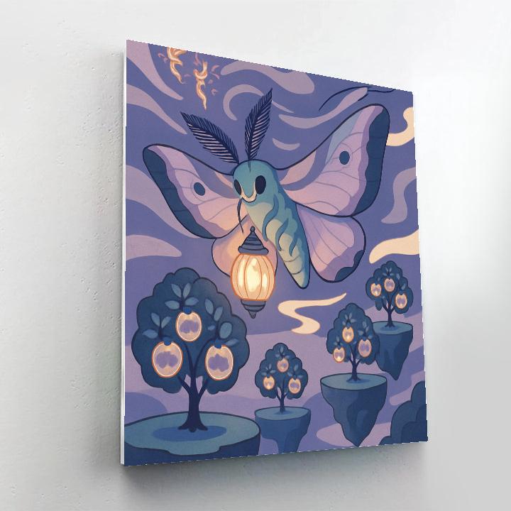Floating Orchard With Fantasy Lanterns paint by numbers