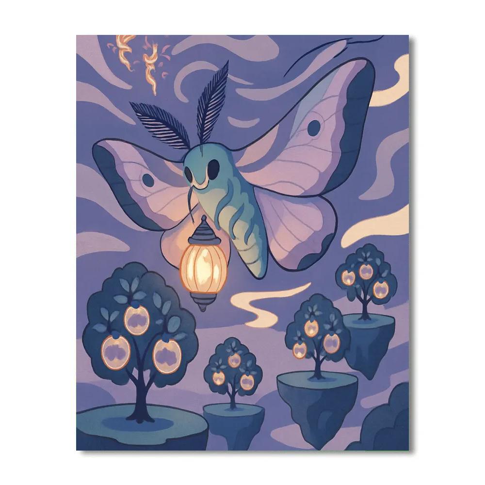 Floating Orchard With Fantasy Lanterns paint by numbers