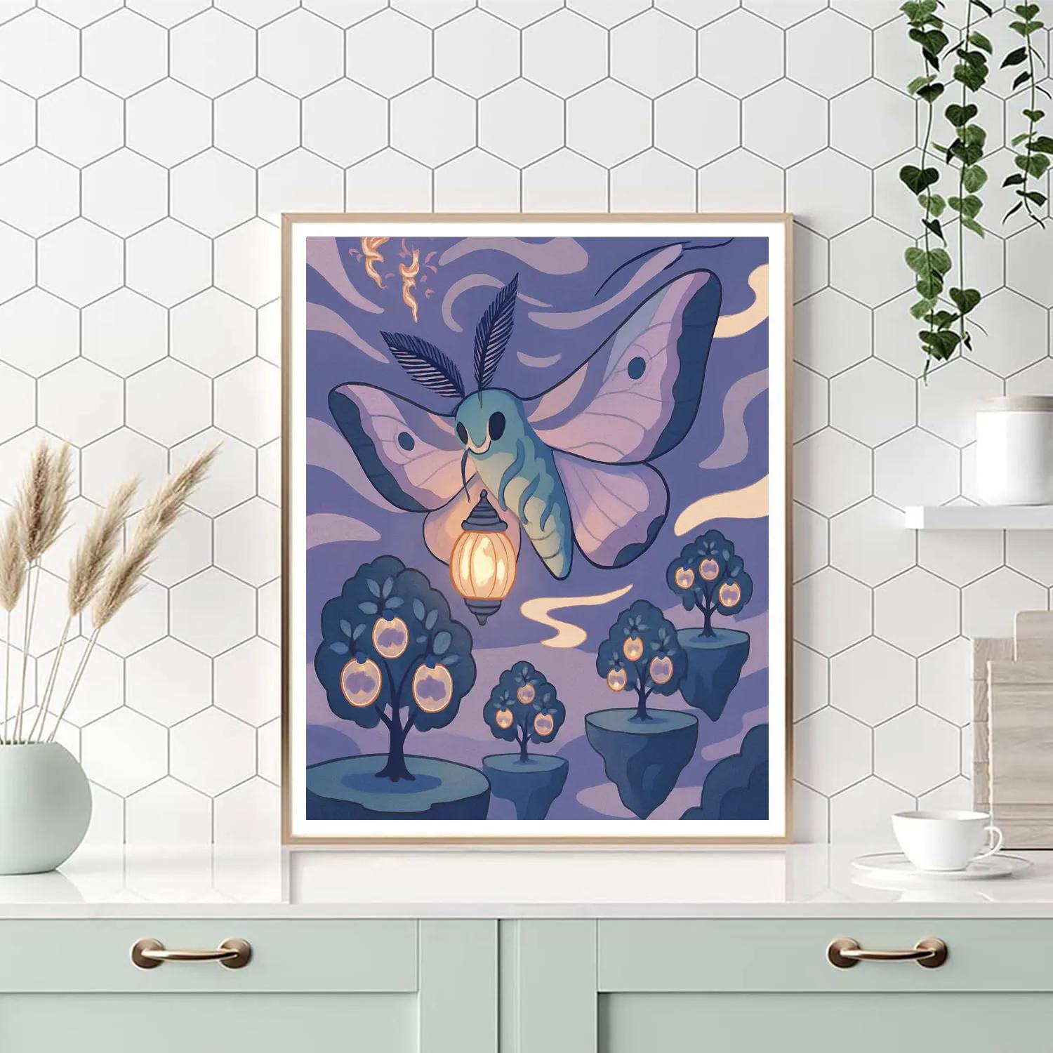 Floating Orchard With Fantasy Lanterns paint by numbers