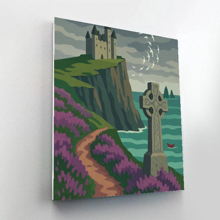 Cliffs And Castle Above Ireland Paint by numbers kits