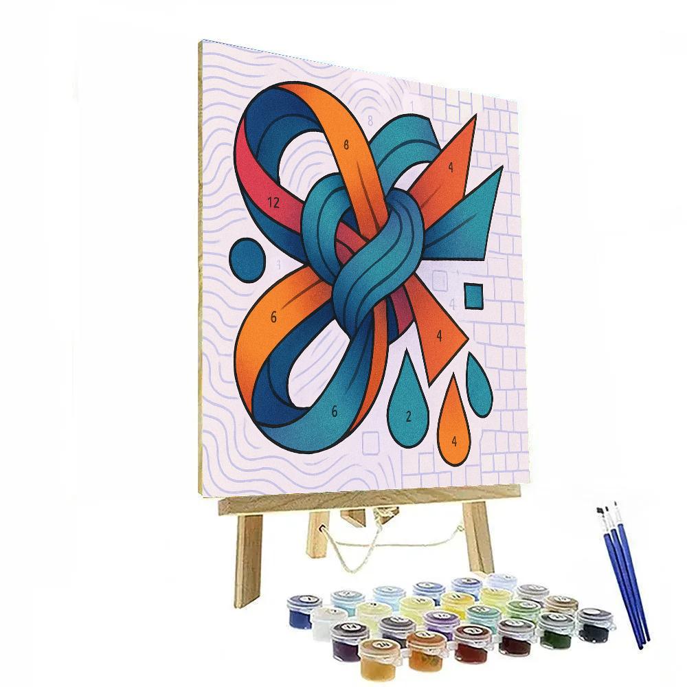 Ribbon Logic In Abstract paint by number