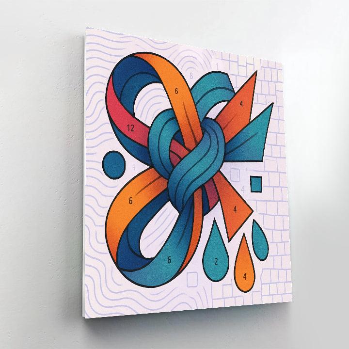 Ribbon Logic In Abstract paint by number