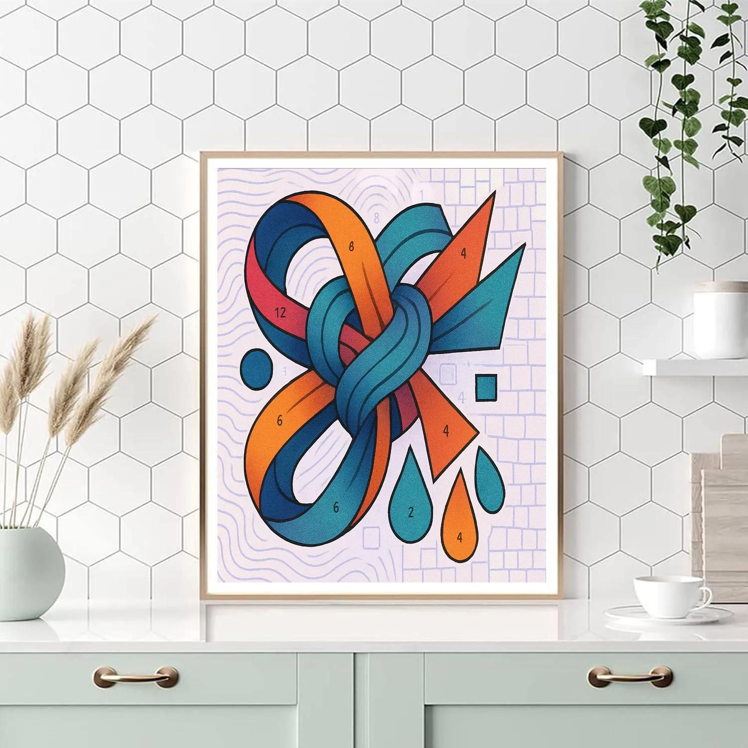 Ribbon Logic In Abstract paint by number