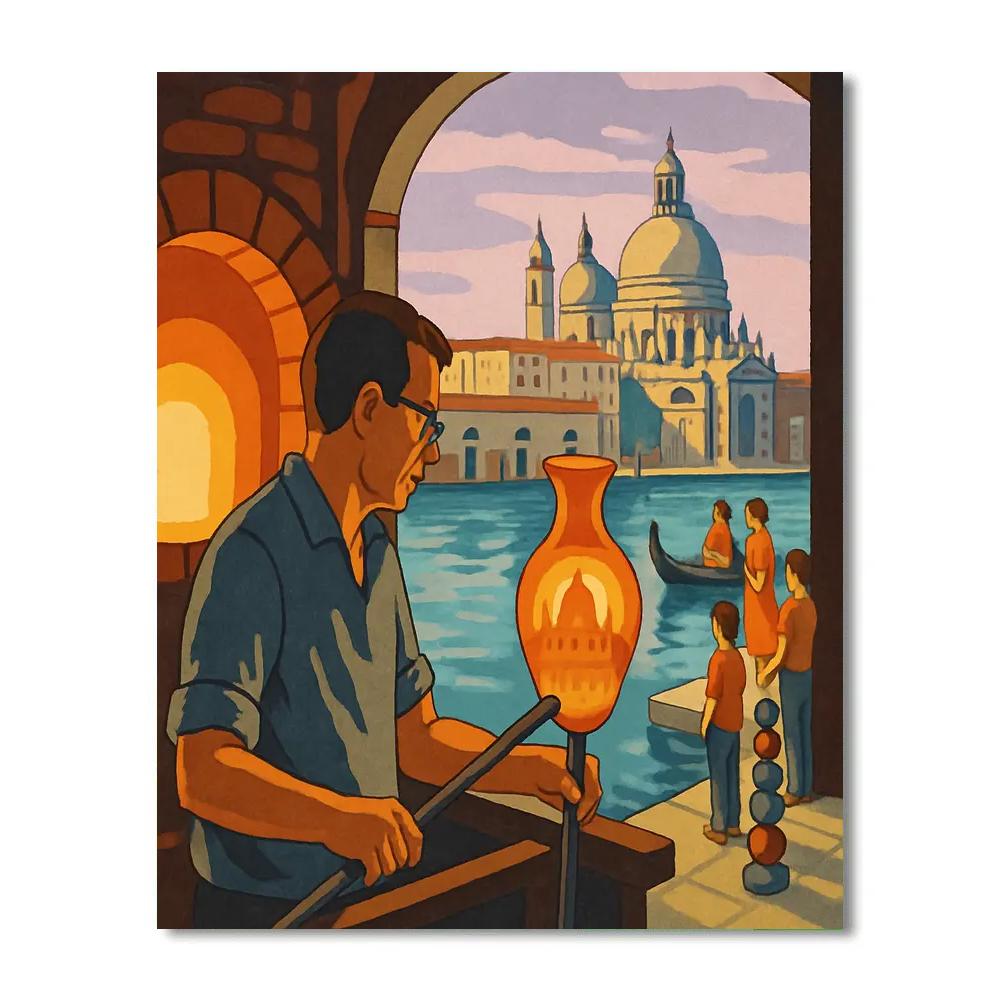 Skyline Workshop Of Glass, Venice-Crafted Paint by numbers kits