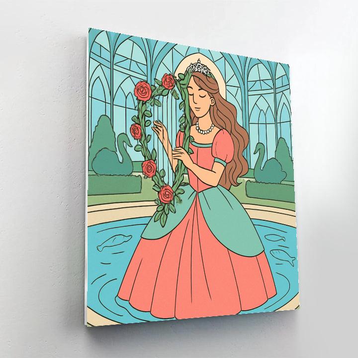 Crystal Atrium, Princess In Bloom paint by number