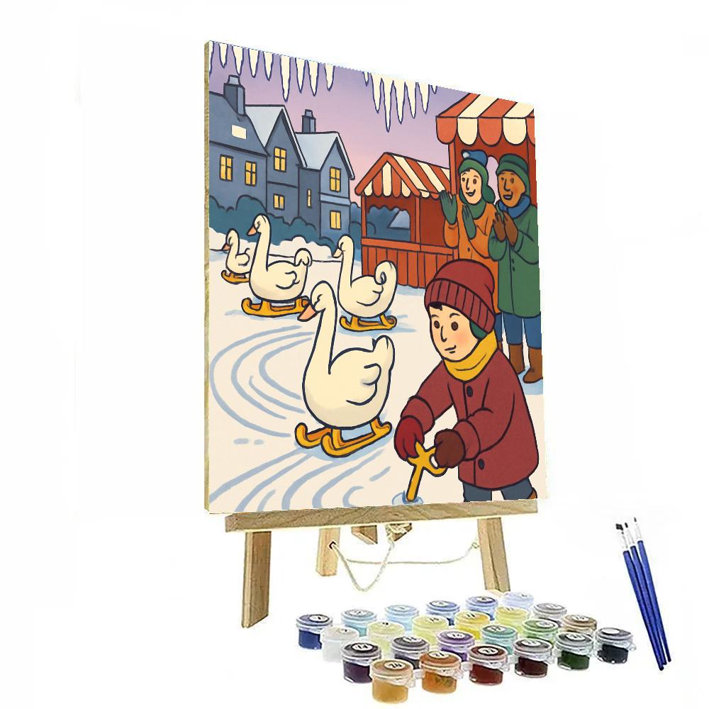 Clockwork Sled Festival In Winter Paint by numbers art