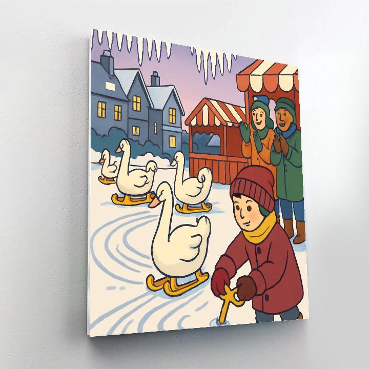 Clockwork Sled Festival In Winter Paint by numbers art