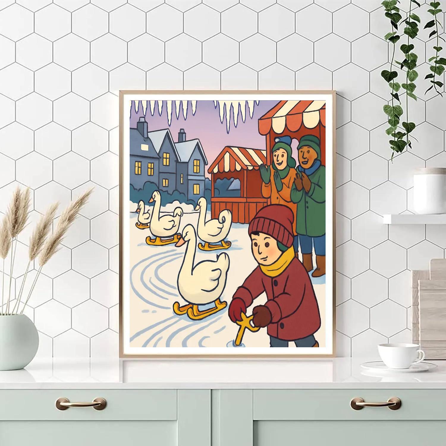 Clockwork Sled Festival In Winter Paint by numbers art