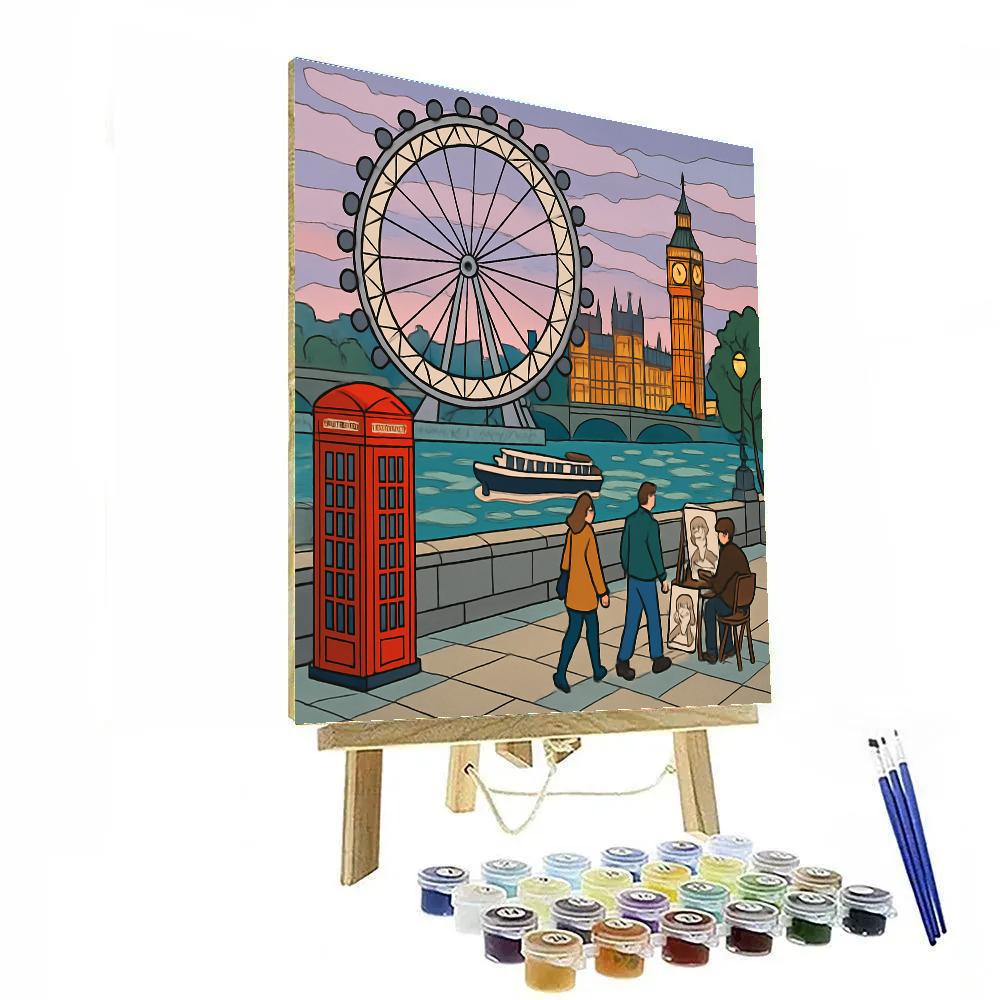 Thames Tideway London Crafted Panorama Number painting
