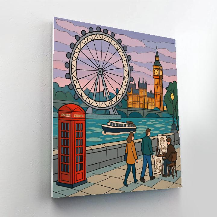 Thames Tideway London Crafted Panorama Number painting